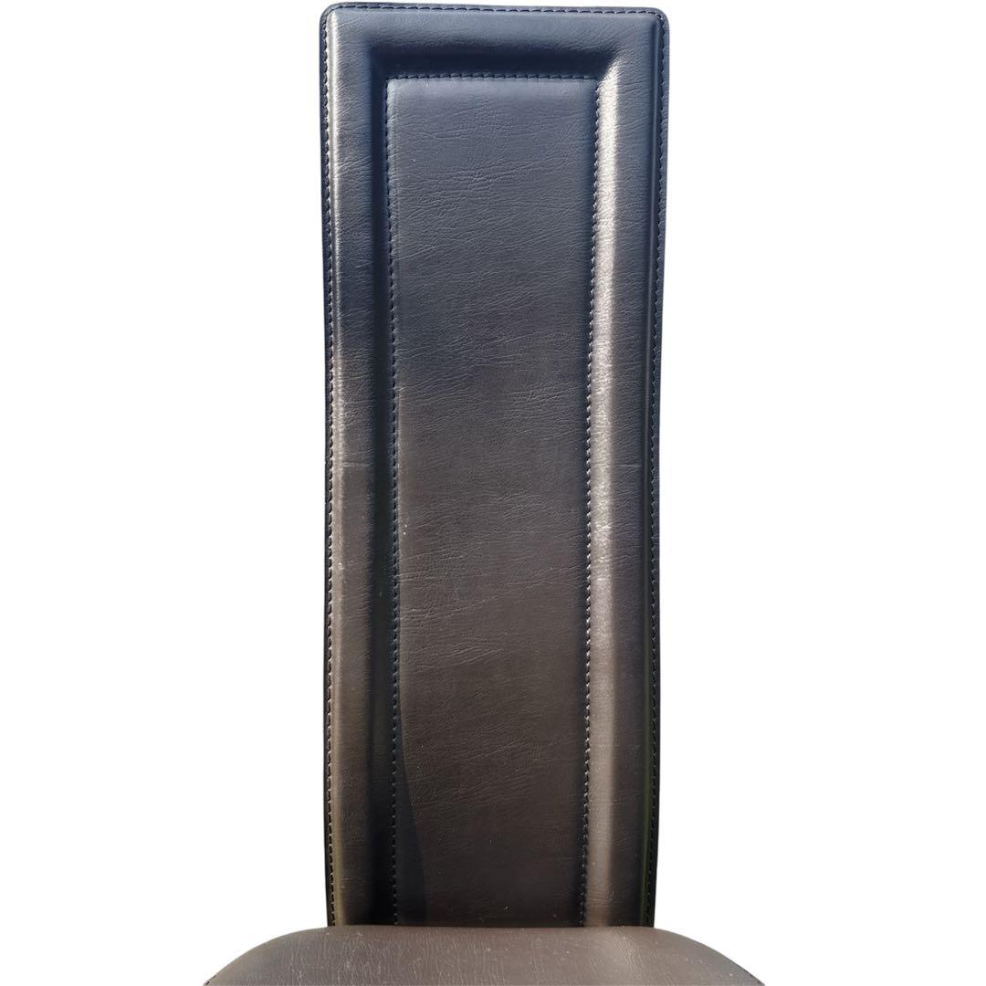 〚良品〛✦大塚家具 ハイバックチェア 椅子 本革 牛革 2脚セット 8391✦