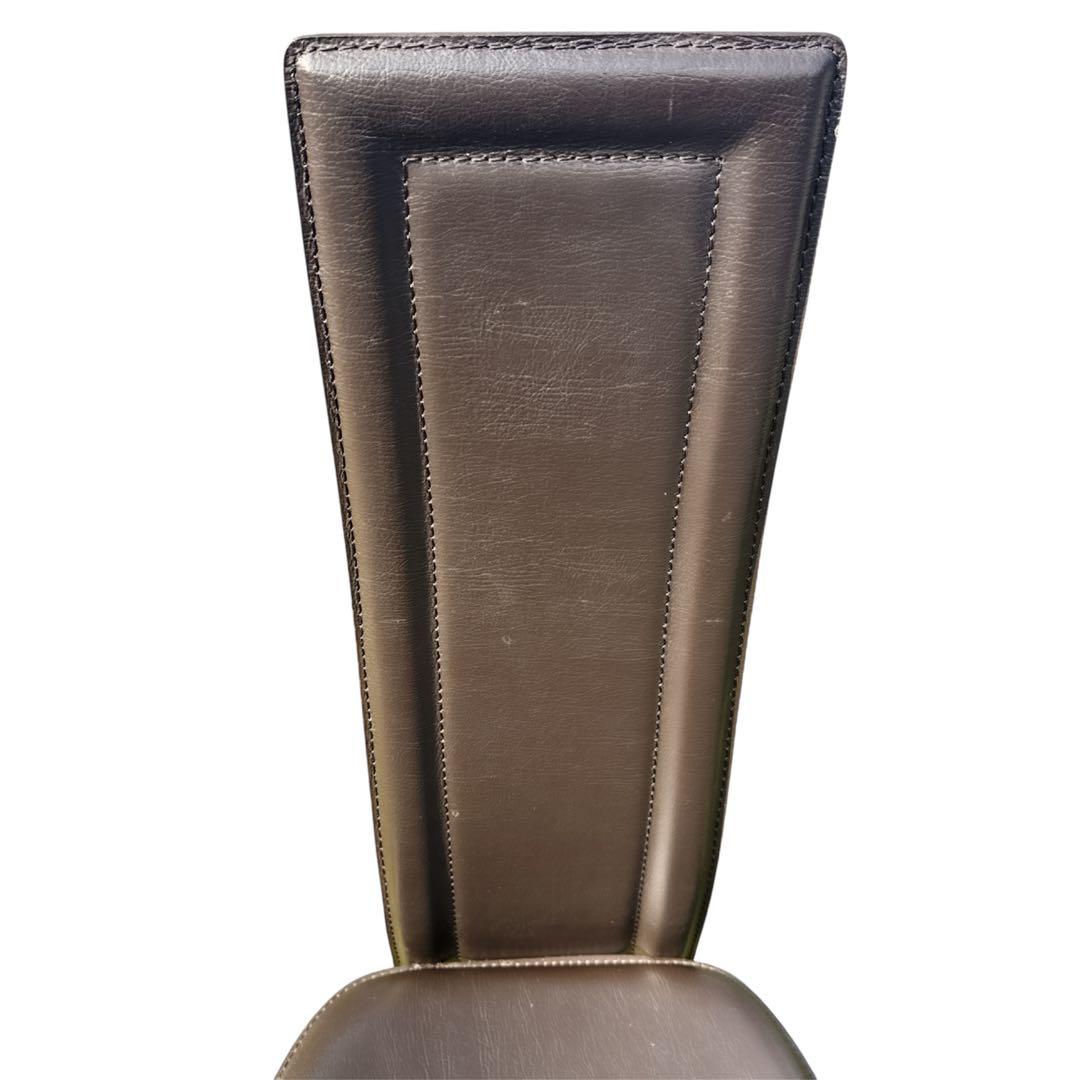 〚良品〛✦大塚家具 ハイバックチェア 椅子 本革 牛革 2脚セット 8391✦