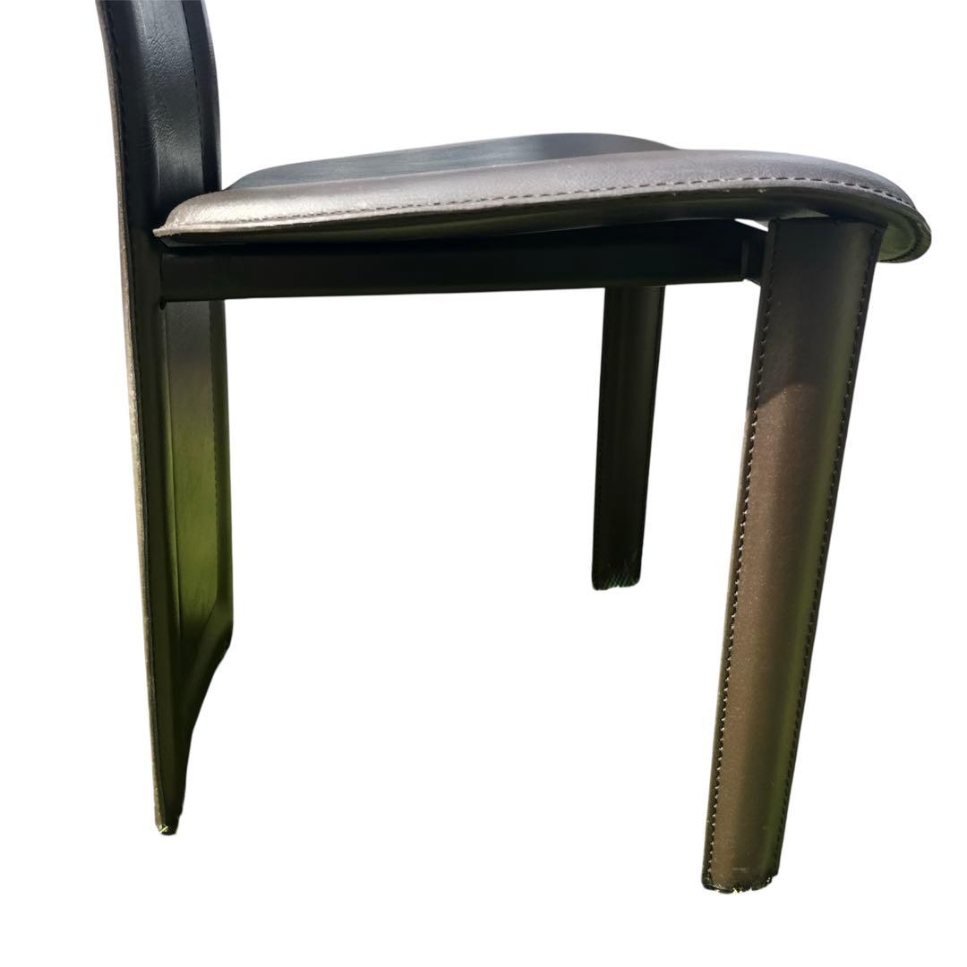 〚良品〛✦大塚家具 ハイバックチェア 椅子 本革 牛革 2脚セット 8391✦