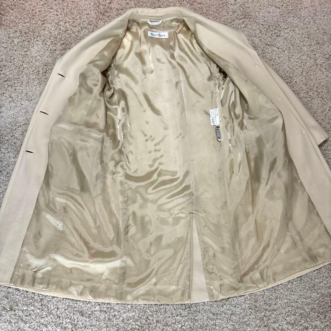 【美品】MaxMara マックスマーラ チェスターコート 白タグ ウール 38