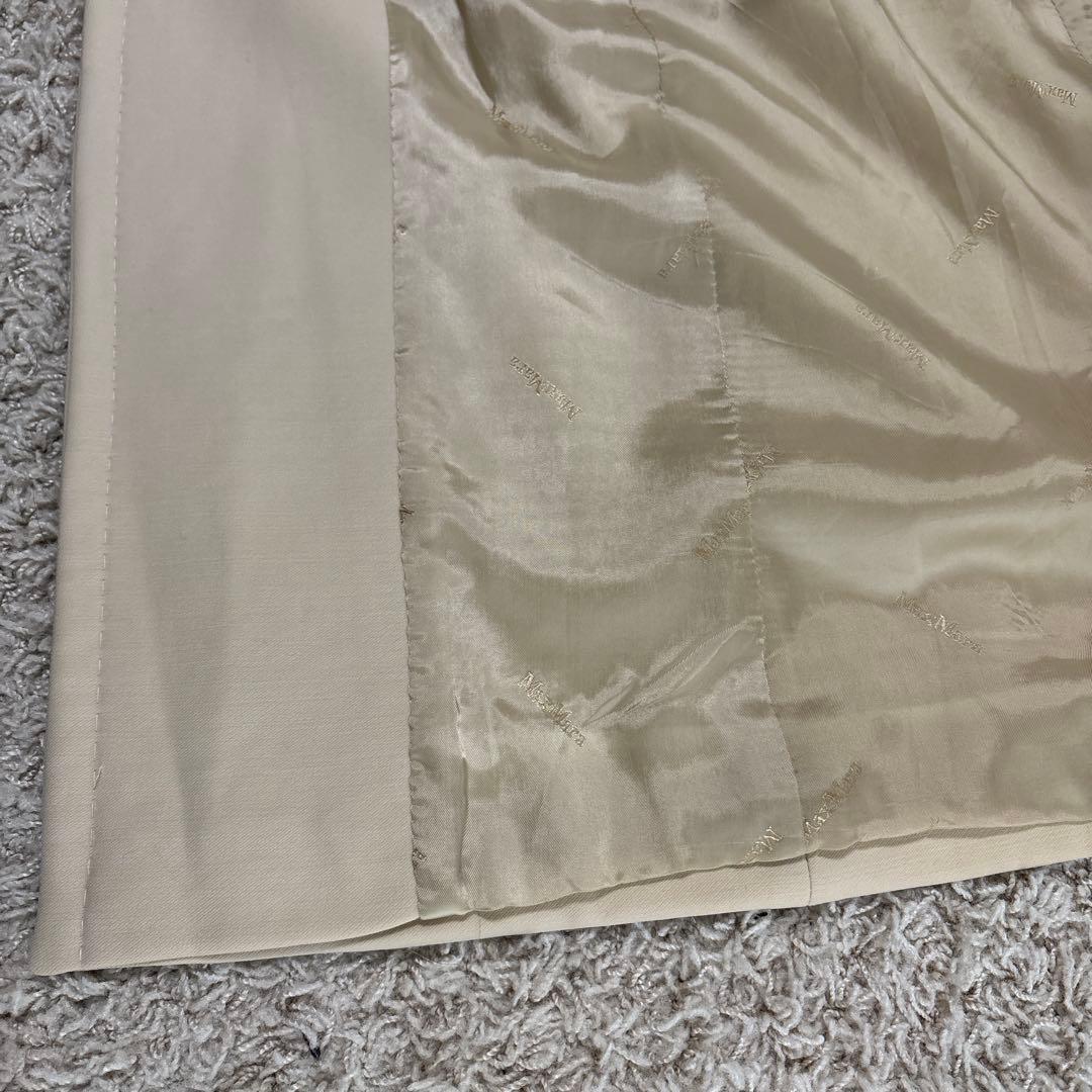 【美品】MaxMara マックスマーラ チェスターコート 白タグ ウール 38