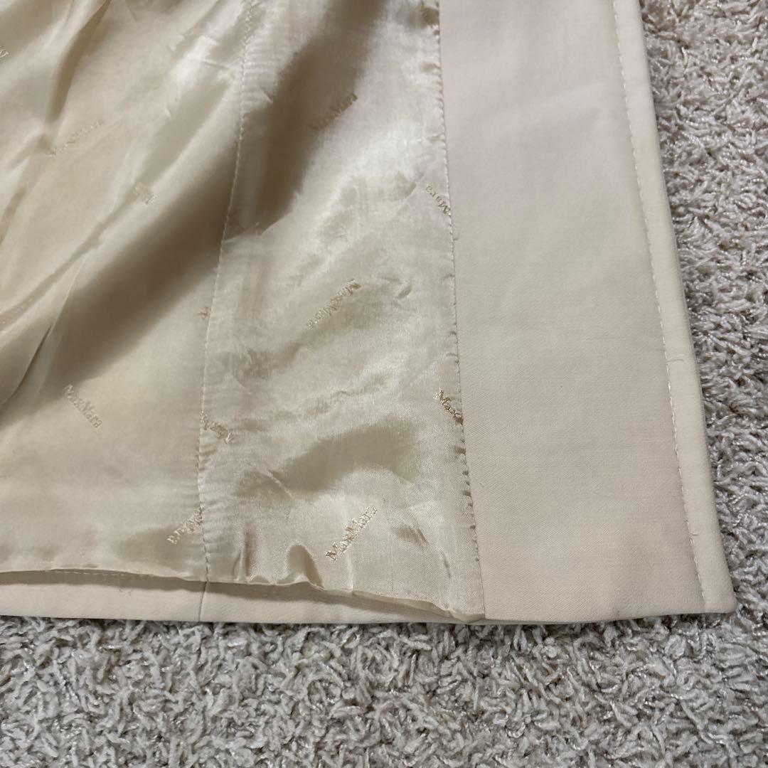 【美品】MaxMara マックスマーラ チェスターコート 白タグ ウール 38