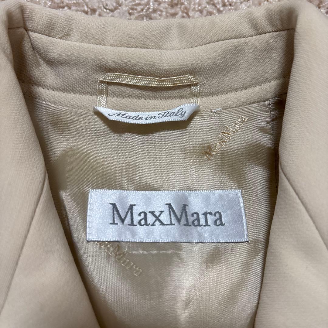 【美品】MaxMara マックスマーラ チェスターコート 白タグ ウール 38
