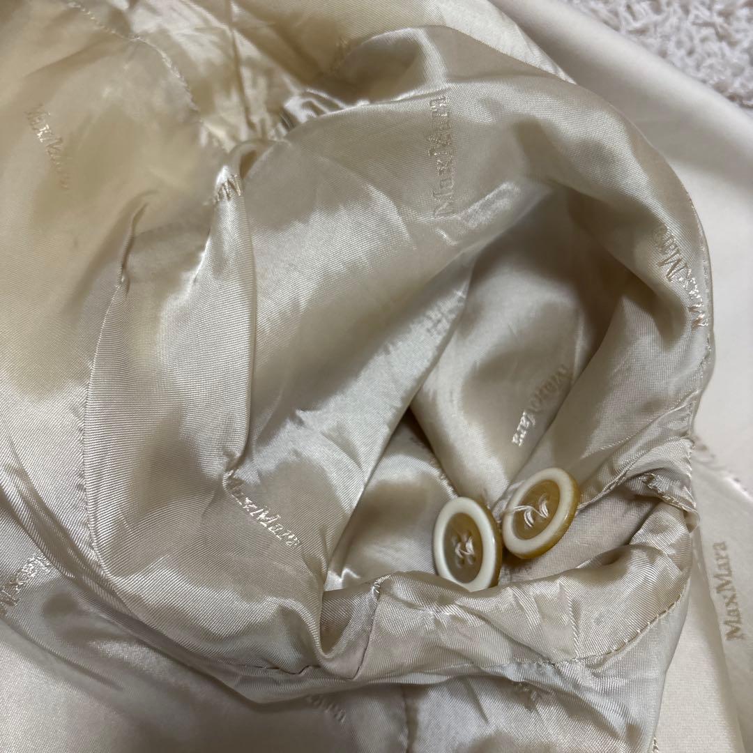 【美品】MaxMara マックスマーラ チェスターコート 白タグ ウール 38