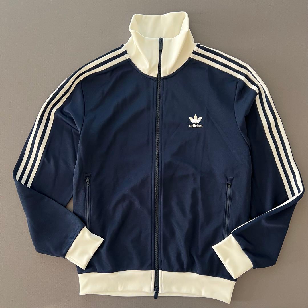 adidas アディダス　ベッケンバウアー　セットアップ　紺色　白　メンズ　上下