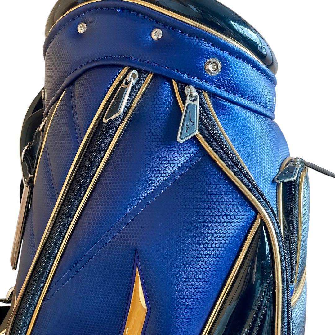 mizuno ミズノ ゴルフ キャディバッグ 9.5型【ブラック×ネイビー】