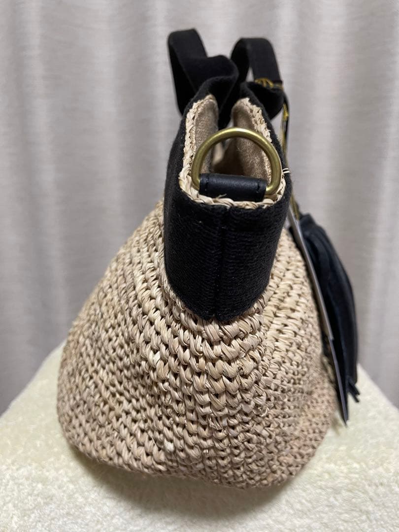 【新品未使用】VIOLAd'ORO（ヴィオラドーロ） ラフィアトートバッグ