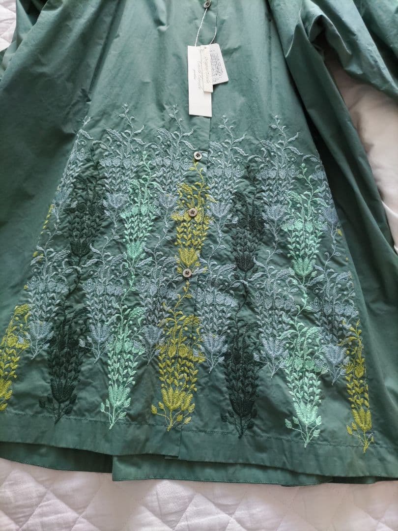 コットンハウスアヤ「秋草の花」 長袖チュニック 羽織　新品タグ付き