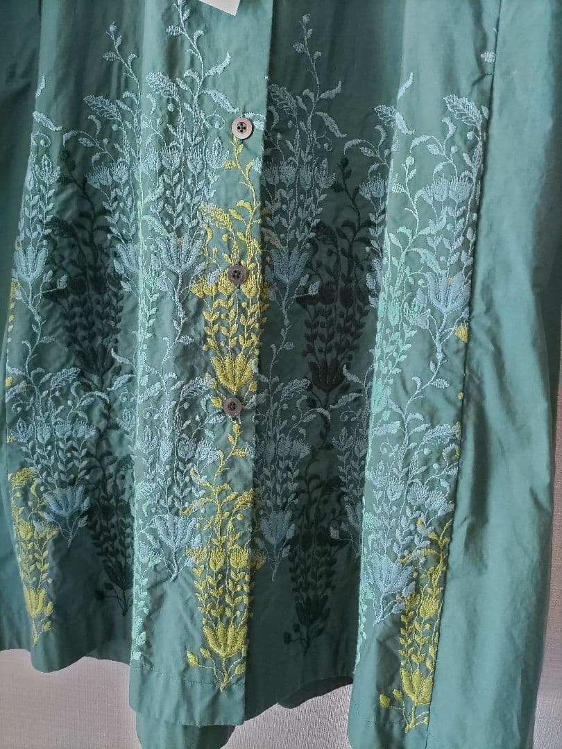 コットンハウスアヤ「秋草の花」 長袖チュニック 羽織　新品タグ付き