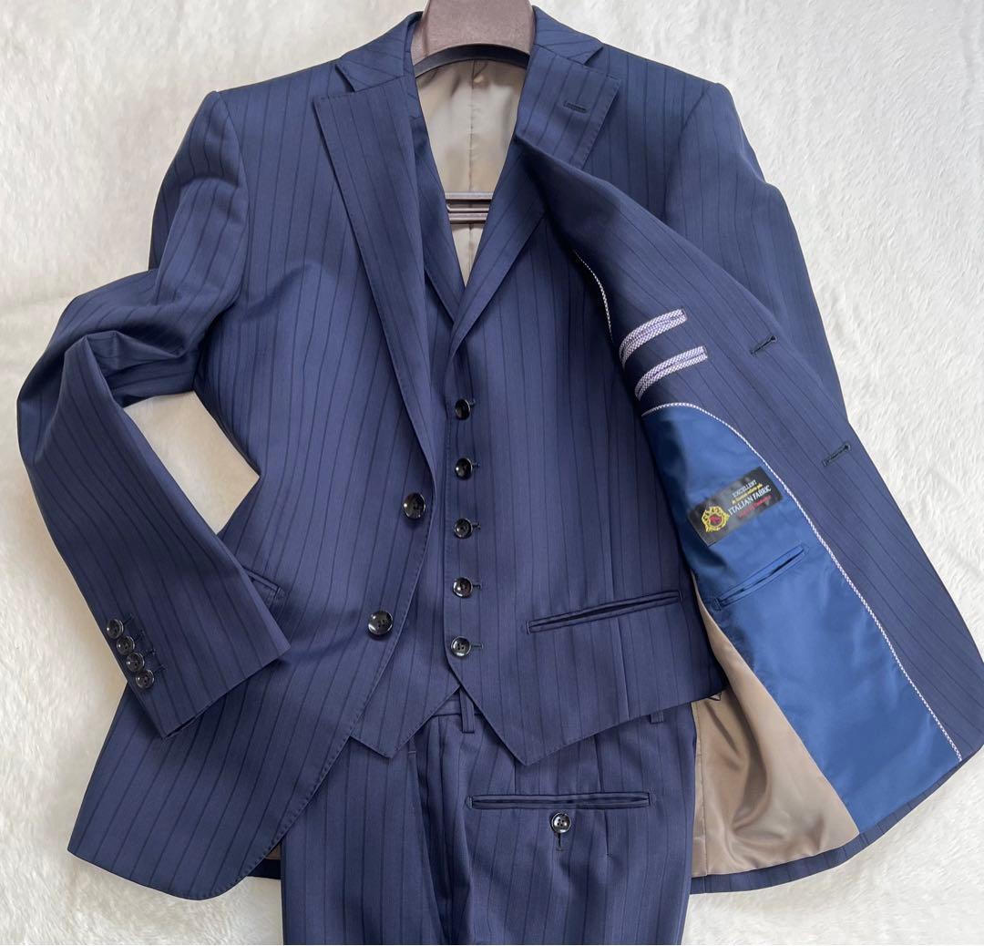 【希少】ITALIAN FABRIC スーツ　セットアップ　スリーピーススーツ