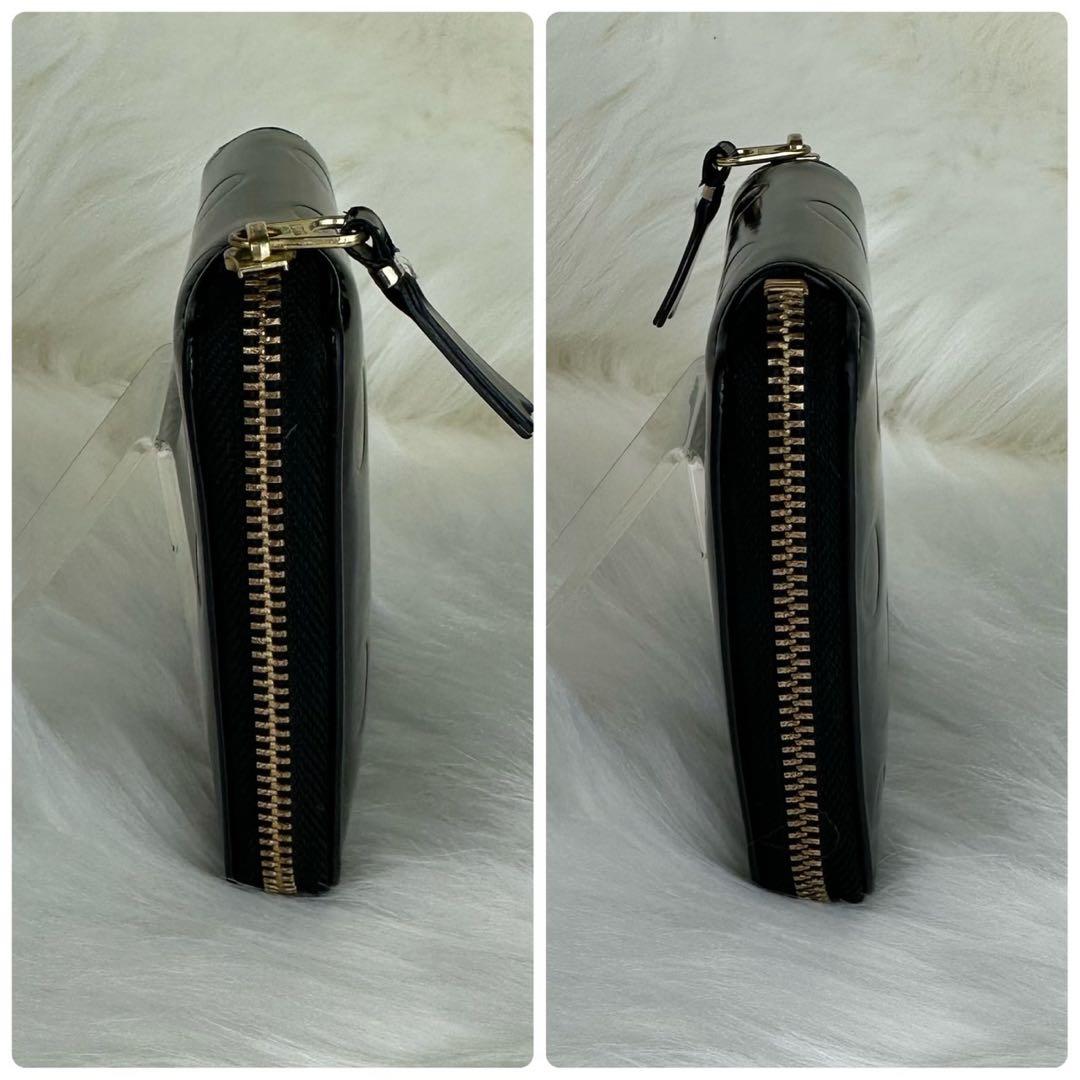 【名作】コムデギャルソン⭐︎ポルカドット ラウンドジップ エンボス 財布 箱付き