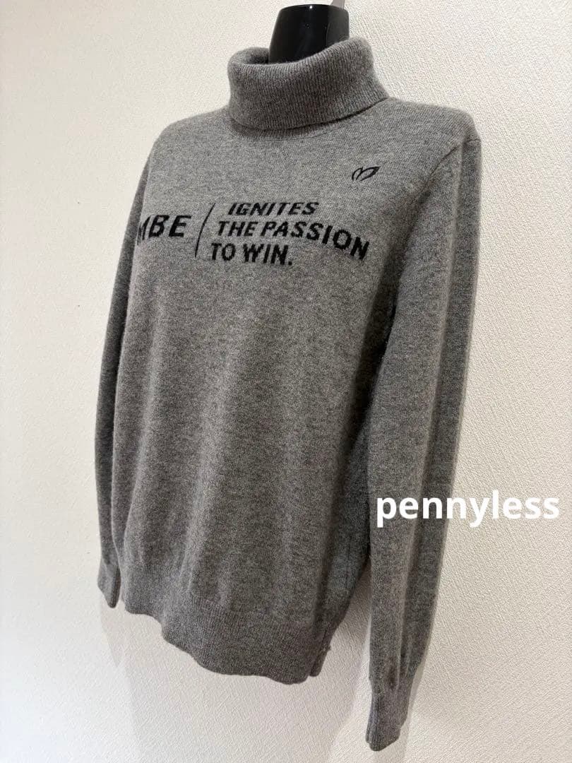 マスターバニー　カシミヤハイネックセーター　グレー　Ｍ