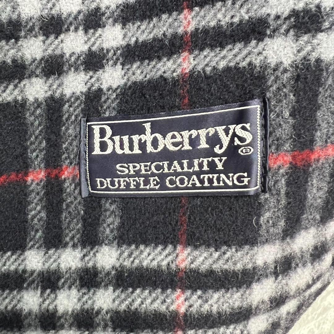 バーバリー　スペシャリティダッフル　コート　ネイビー　ノバチェック XL相当