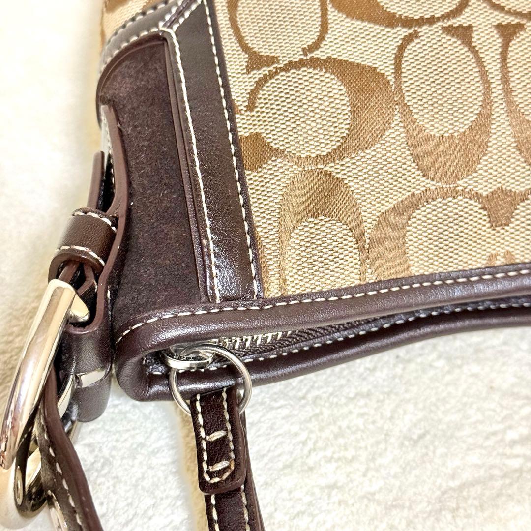 COACH ワンショルダー バッグ シグネチャー ブラウン系 6267