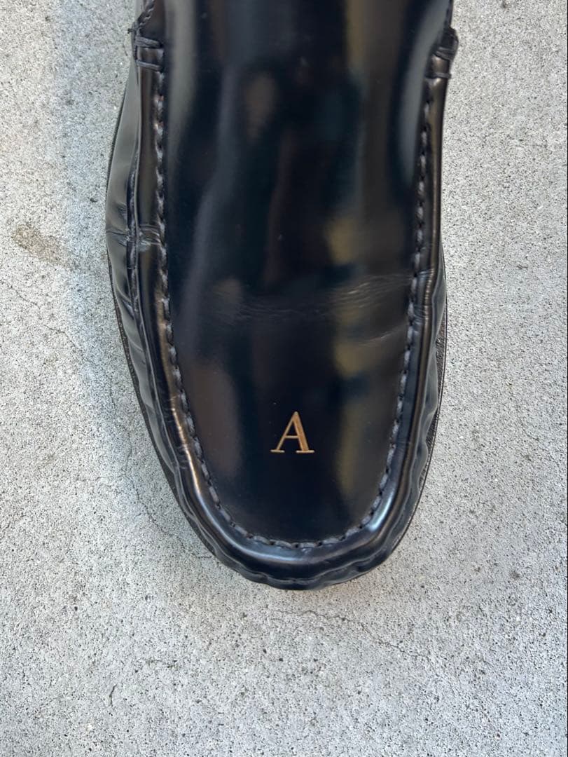 靴 Acne Studios Black Leather Loafers 41
