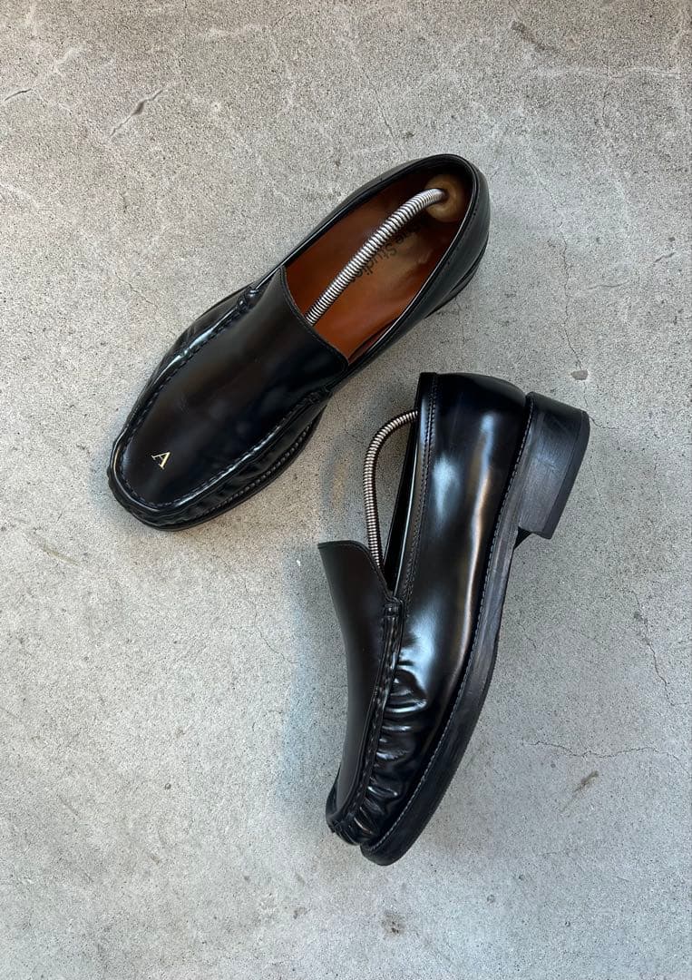 靴 Acne Studios Black Leather Loafers 41
