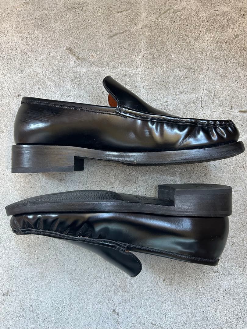 靴 Acne Studios Black Leather Loafers 41