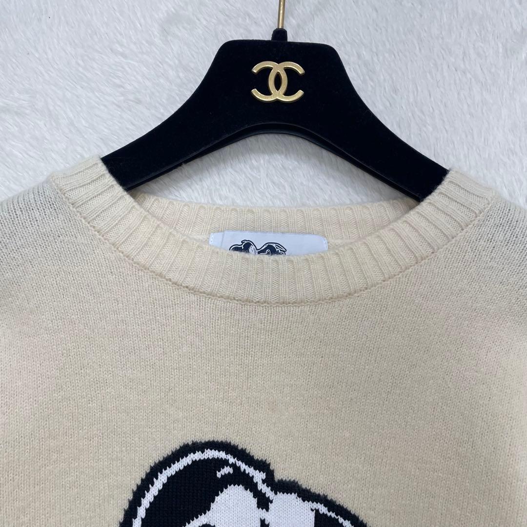 パーリーゲイツ　スヌーピー　ニット　ゴルフウェア　ウール100%　ロゴ（185）