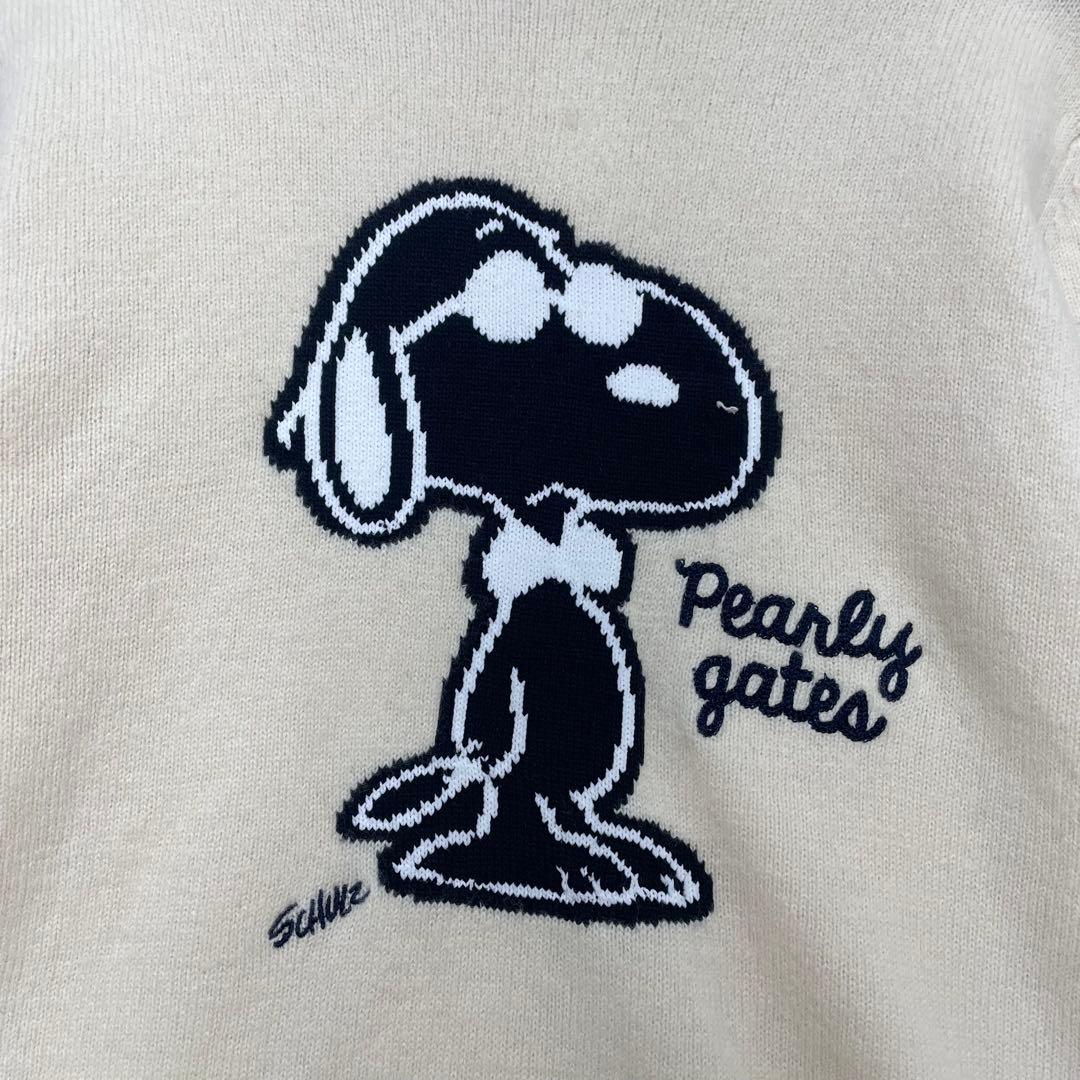 パーリーゲイツ　スヌーピー　ニット　ゴルフウェア　ウール100%　ロゴ（185）