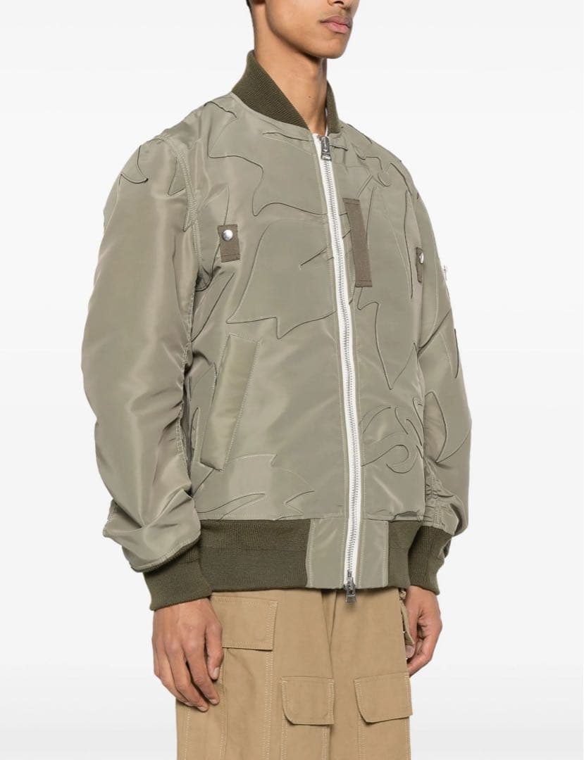 KUU様sacai サカイ　刺繍入りツイル ボンバー ジャケット