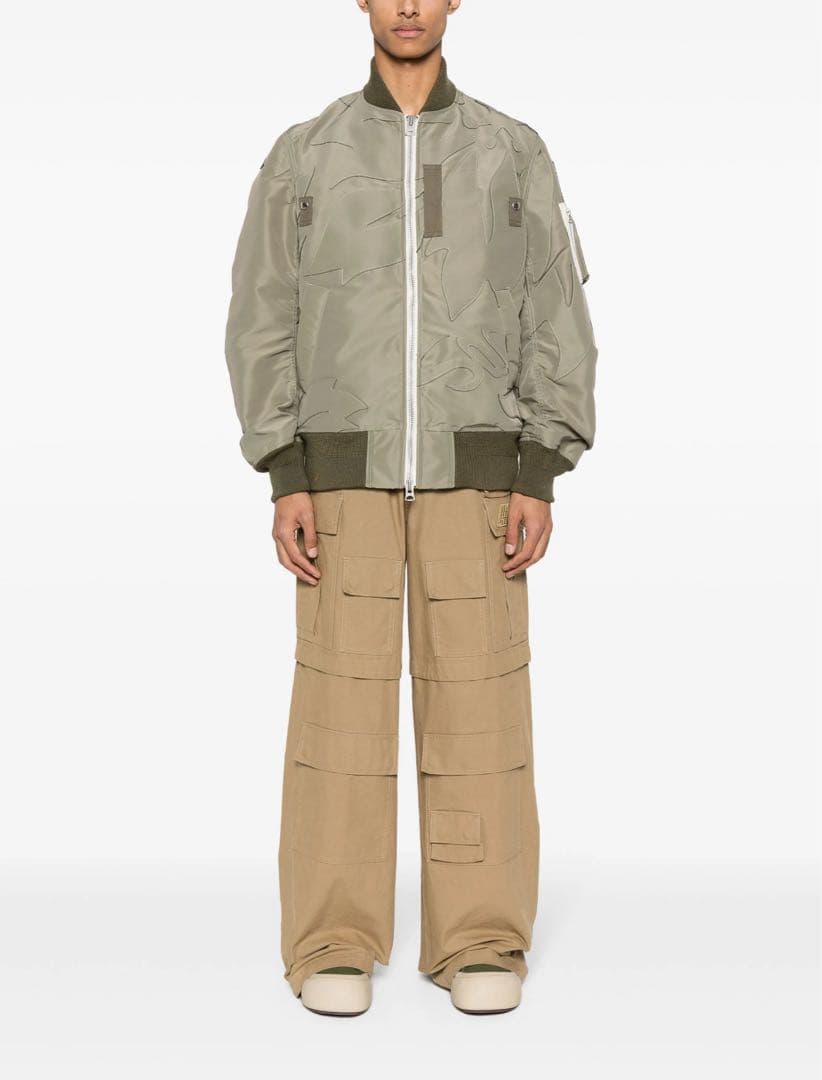 KUU様sacai サカイ　刺繍入りツイル ボンバー ジャケット