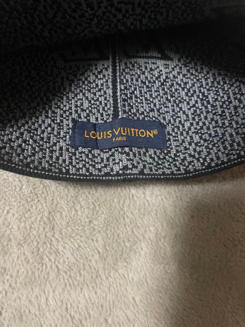 LOUIS VUITTON ニット帽 ブラック/グレー