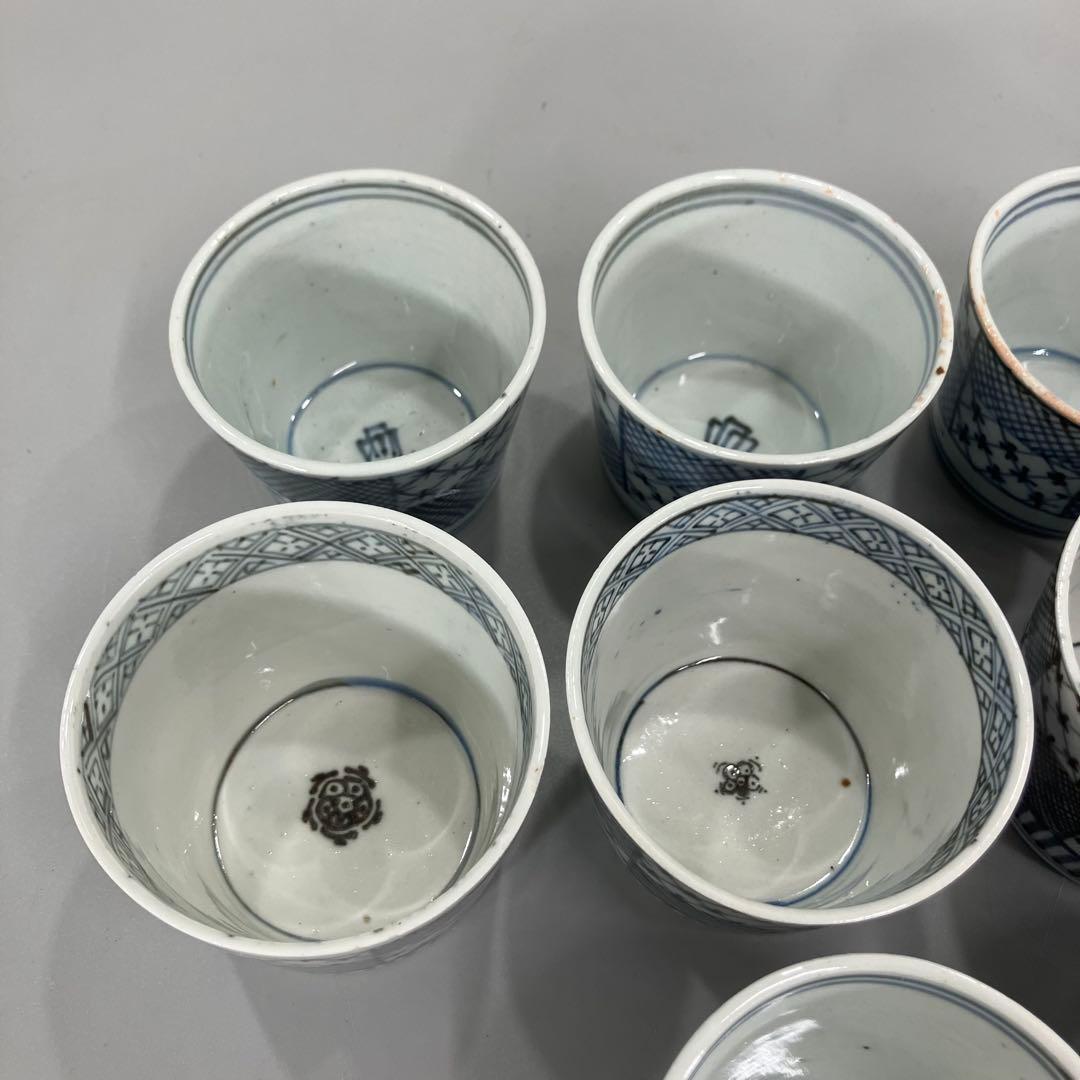 古伊万里 染付 蕎麦猪口 10客 まとめ くらわんか