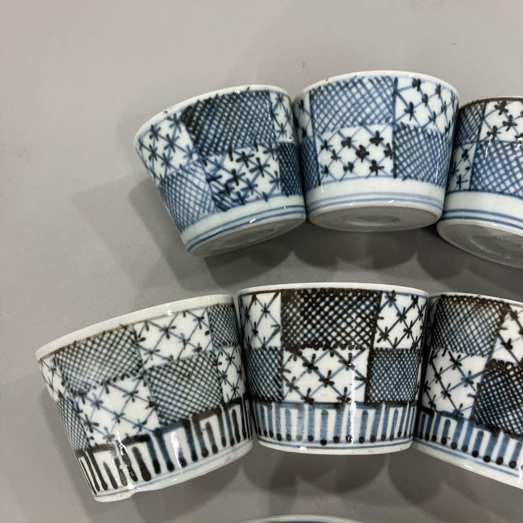 古伊万里 染付 蕎麦猪口 10客 まとめ くらわんか