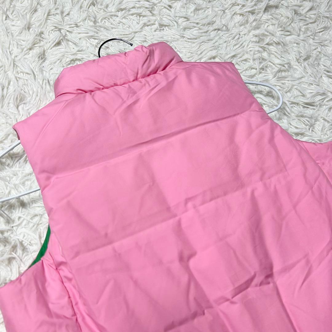 未使用級 ラルフローレン ダウンジャケット ベスト 緑 ピンク リバーシブル M
