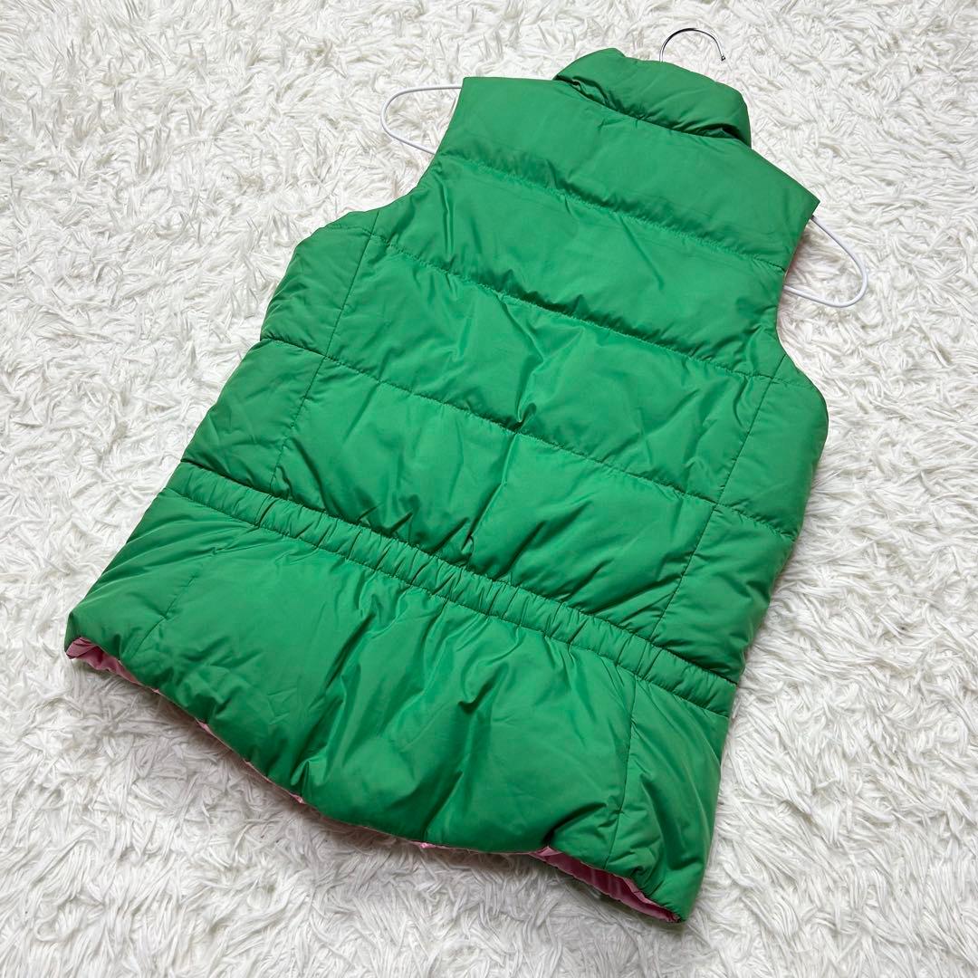 未使用級 ラルフローレン ダウンジャケット ベスト 緑 ピンク リバーシブル M