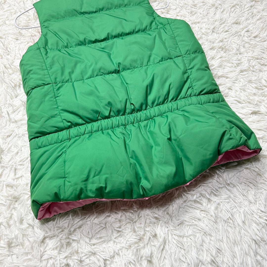 未使用級 ラルフローレン ダウンジャケット ベスト 緑 ピンク リバーシブル M