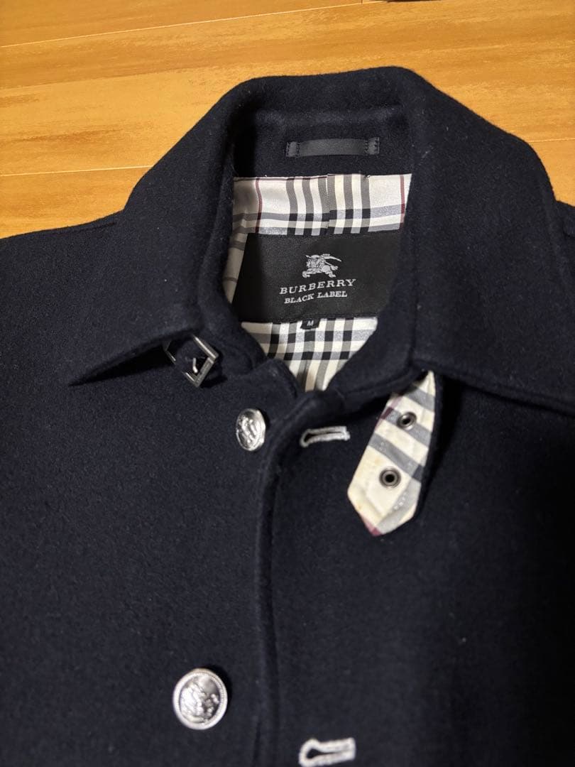 超美品　バーバリーブラックレーベル クレストブリッジ　ナポレオン　銀ボタン
