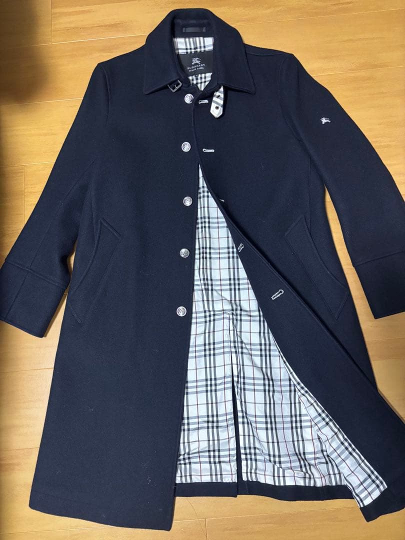 超美品　バーバリーブラックレーベル クレストブリッジ　ナポレオン　銀ボタン