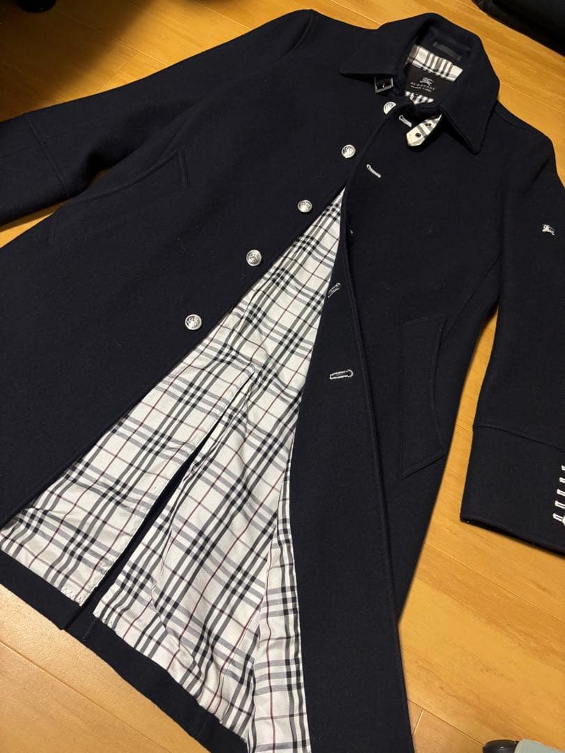 超美品　バーバリーブラックレーベル クレストブリッジ　ナポレオン　銀ボタン