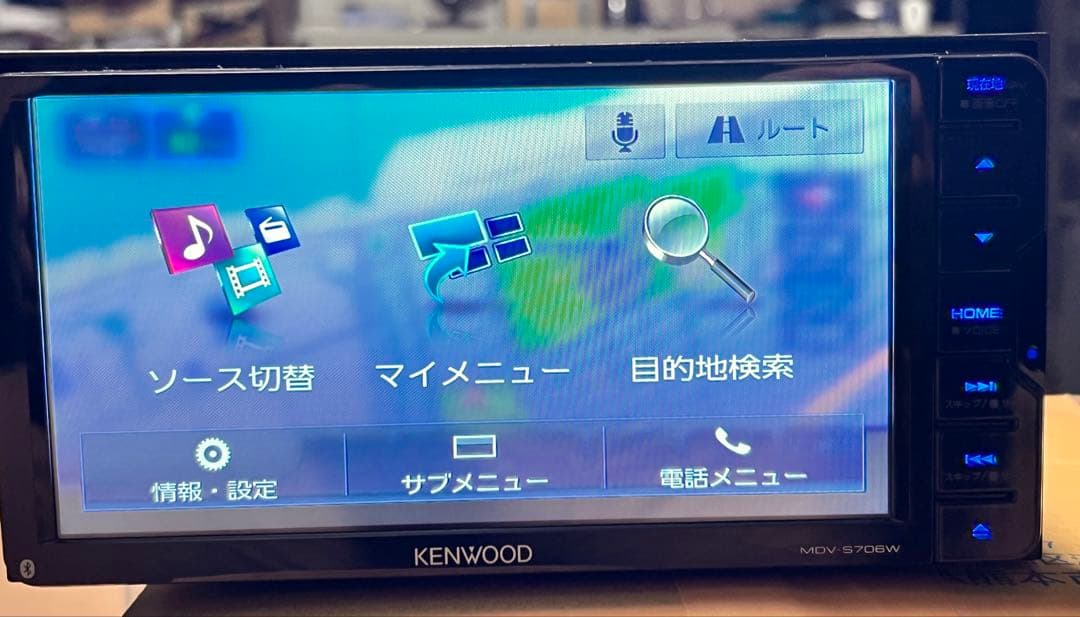 KENWOOD彩速ナビ MDV-S706W 地図2024年リアビューカメラ付き