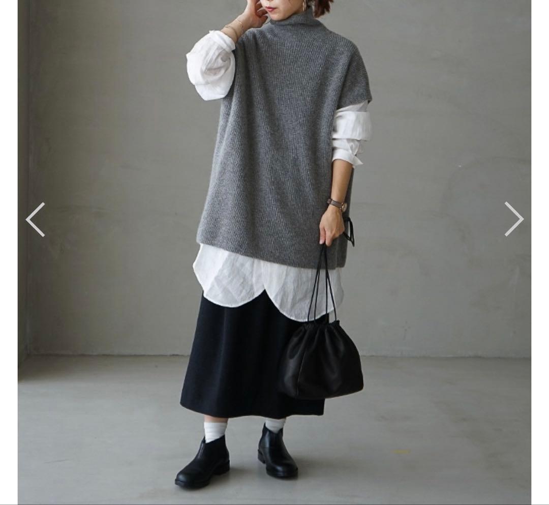 極美品evam eva ヤクアゼベスト yak aze vest ニットベスト