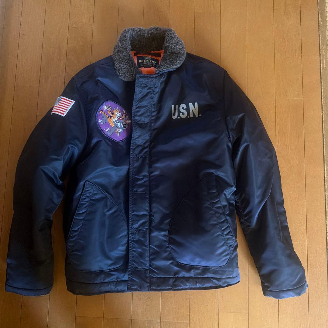 ぜ*ん様 HOUSTON ミリタリージャケット M ネイビー