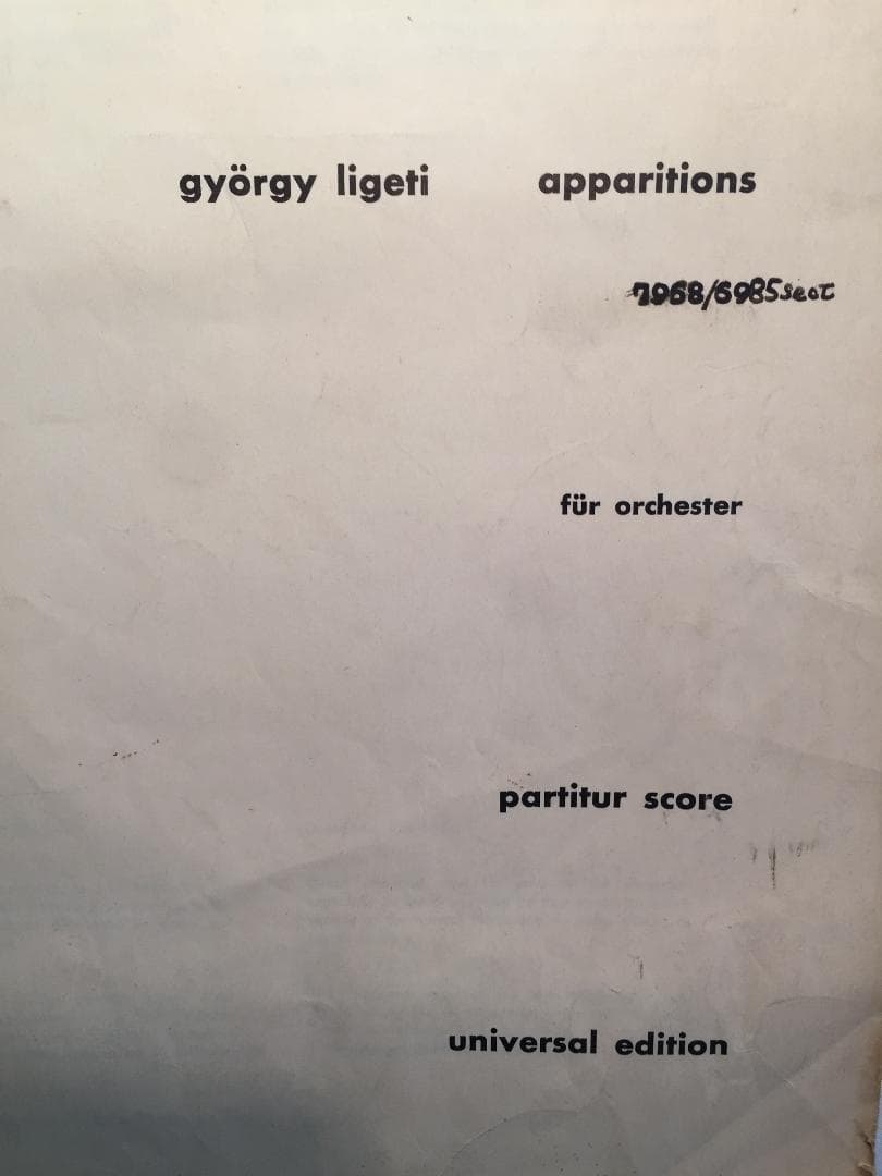 György Ligeti （保存） オーケストラ Big Score(貴重)
