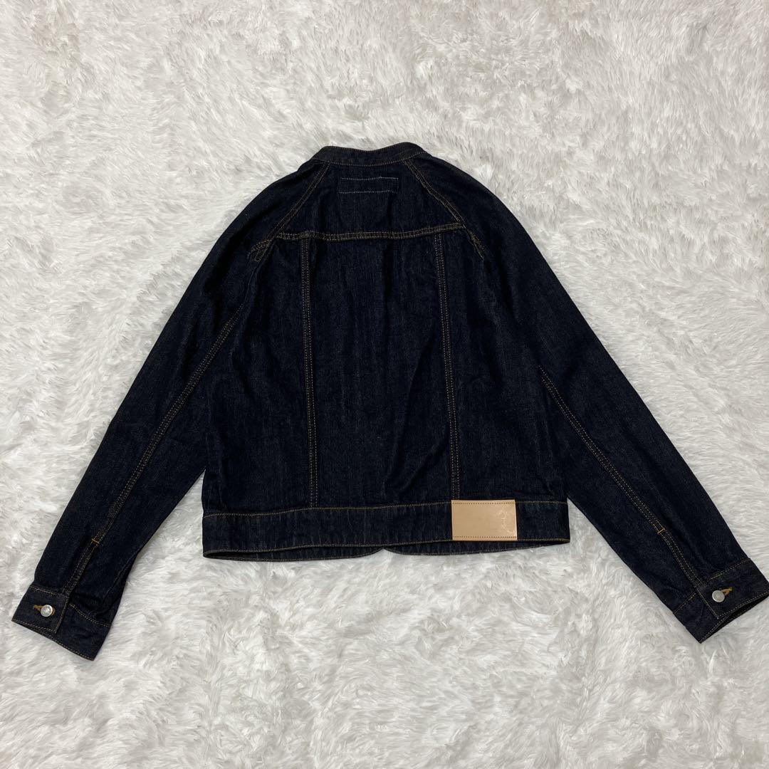 極美品✨si-si-si comfort ノーカラー　デニムジャケット 40