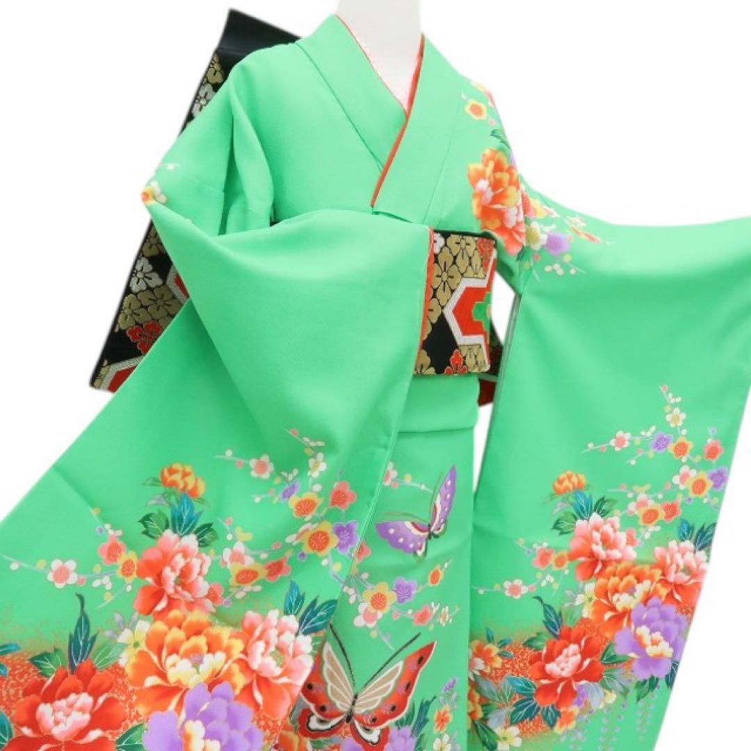 新品 七五三 ７歳 女児 四つ身着物・襦袢 ２点セット B4