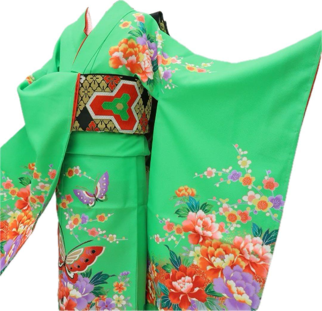 新品 七五三 ７歳 女児 四つ身着物・襦袢 ２点セット B4