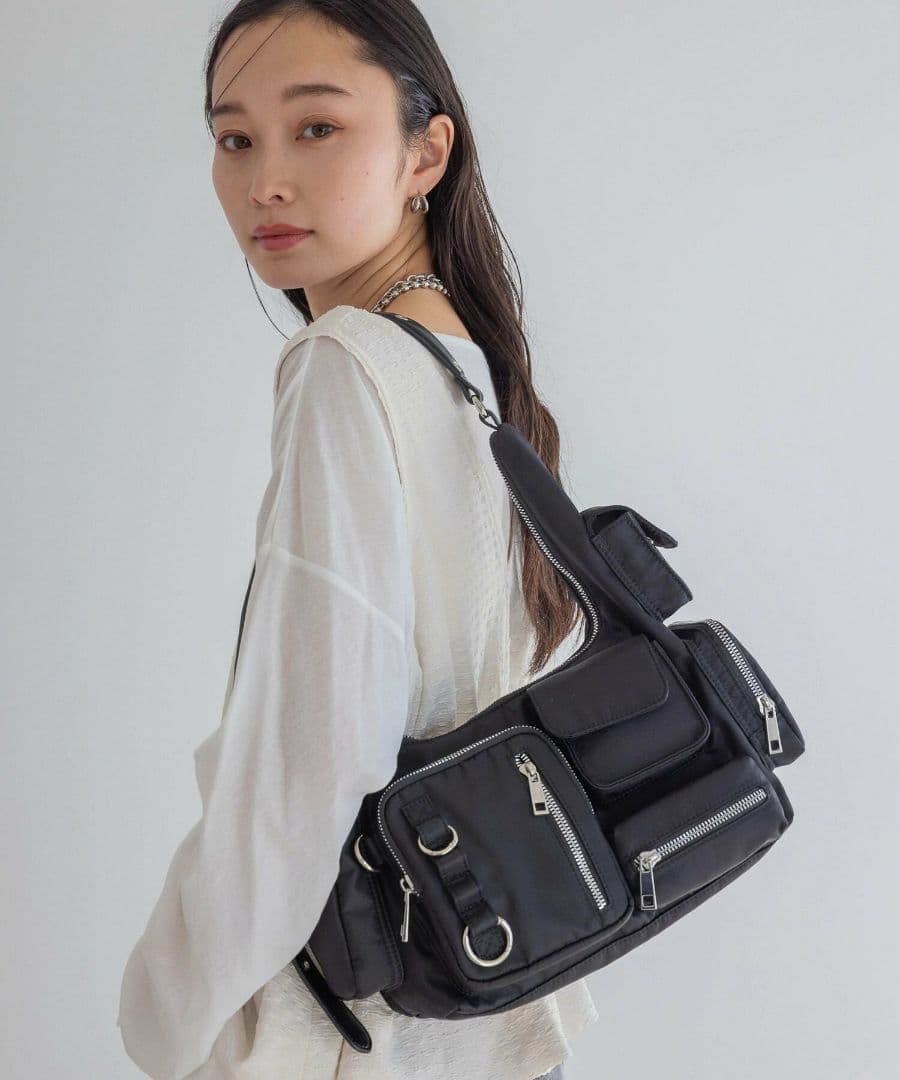 【ochame】美品JEANASISマルチポケットワンショルダーBAG