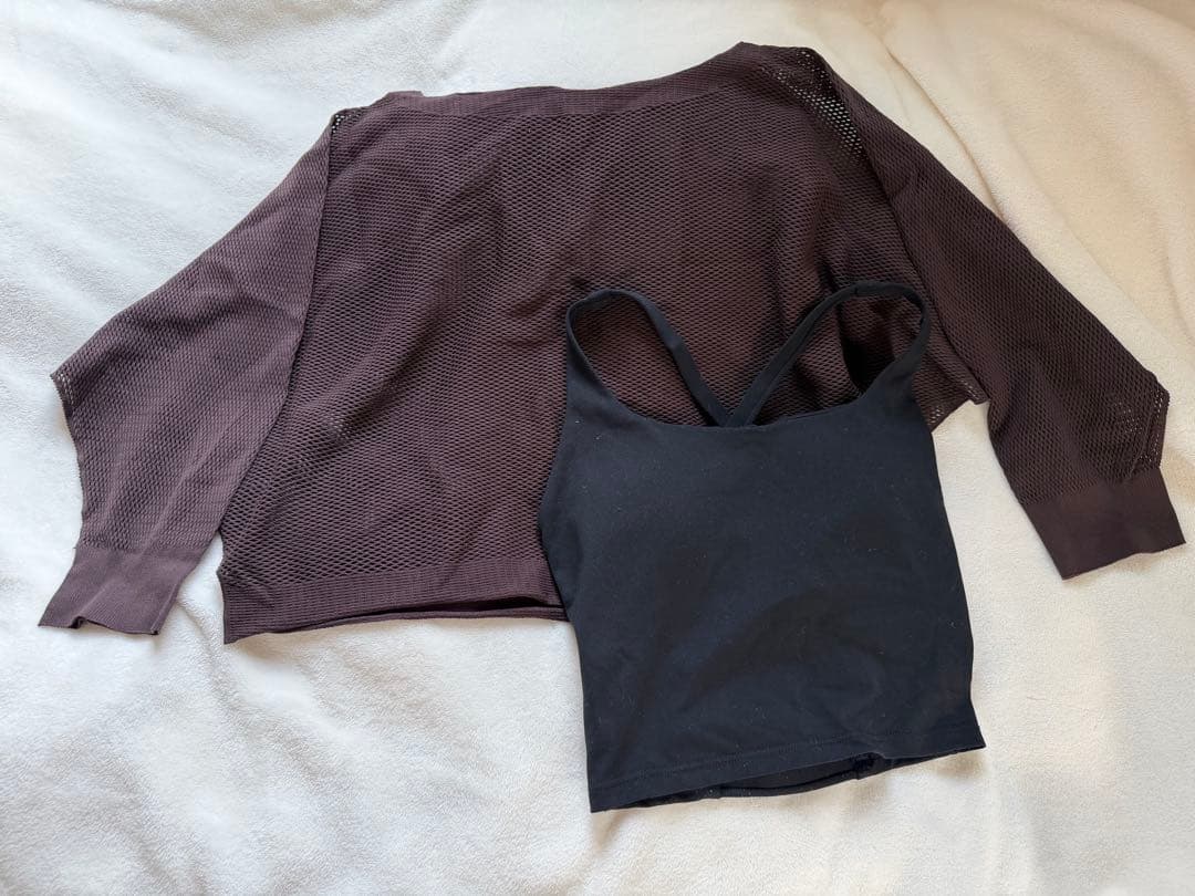 チャコット ノーソーイングニットブラウン＋ブラトップ黒 2着セット売り