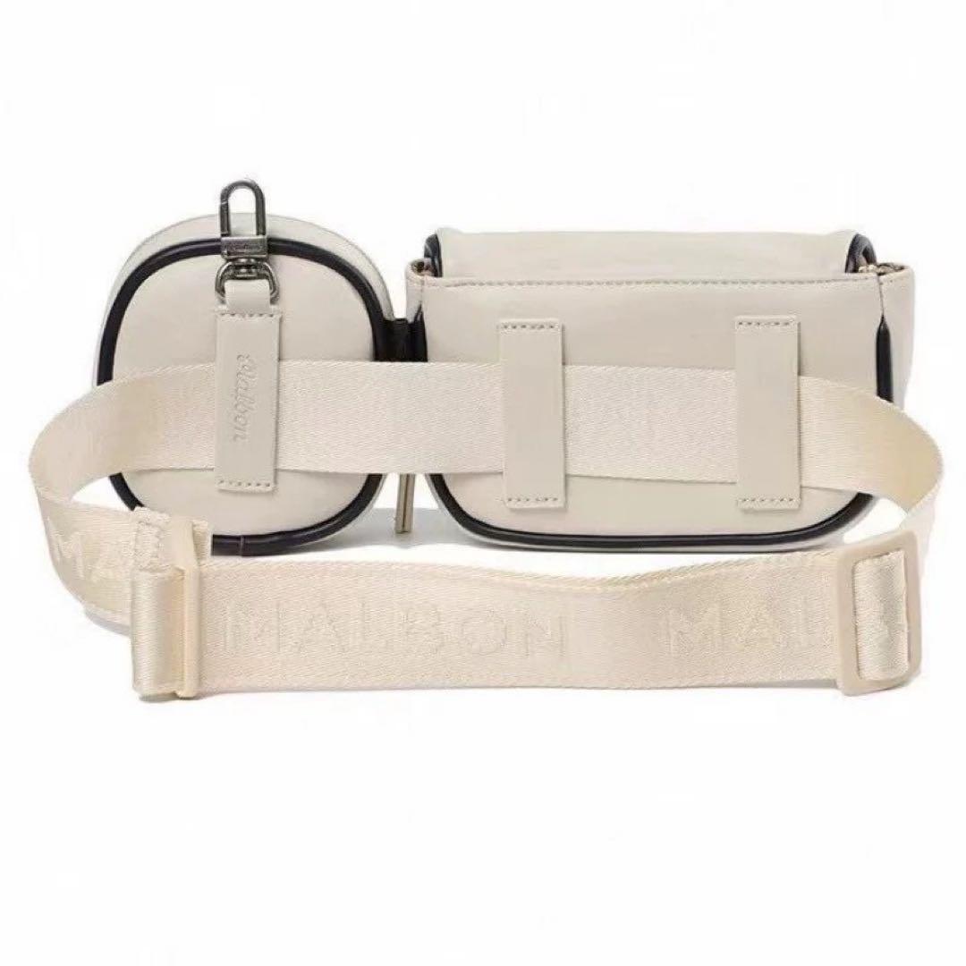 マルボン Malbon ゴルフ ウエストポーチレディース グリーン 白