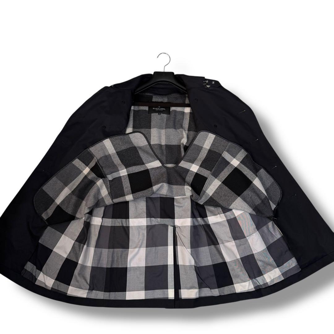 極美品 ブラックレーベルクレストブリッジ ノバチェック ライナー トレンチコート
