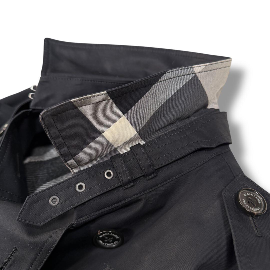 極美品 ブラックレーベルクレストブリッジ ノバチェック ライナー トレンチコート