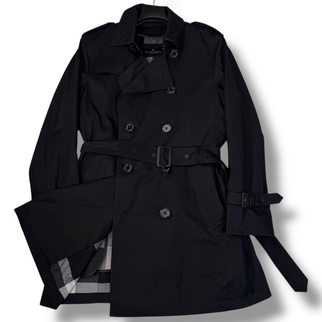 極美品 ブラックレーベルクレストブリッジ ノバチェック ライナー トレンチコート