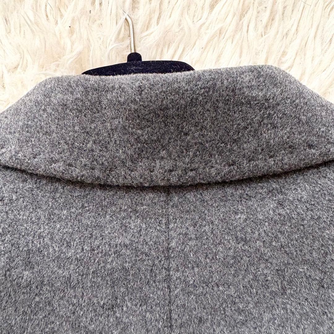 ✨美品✨ マックスマーラ 銀タグ チェスターコート　バージンウール 裏地ロゴ　L