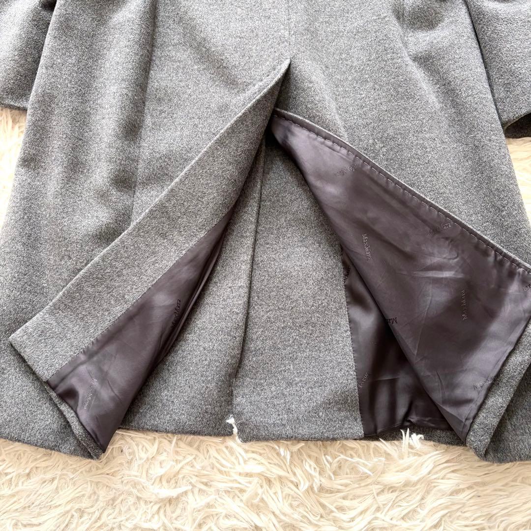 ✨美品✨ マックスマーラ 銀タグ チェスターコート　バージンウール 裏地ロゴ　L