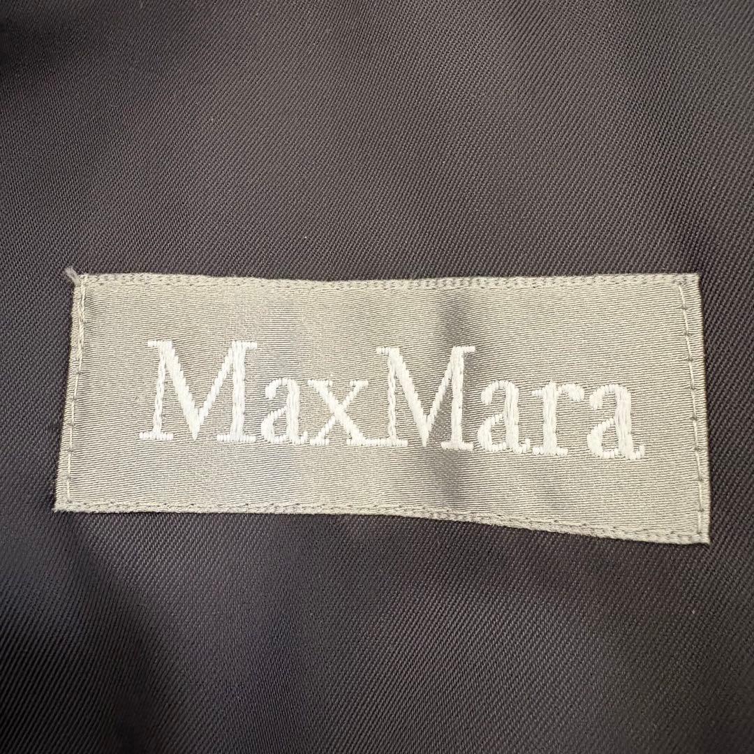 ✨美品✨ マックスマーラ 銀タグ チェスターコート　バージンウール 裏地ロゴ　L